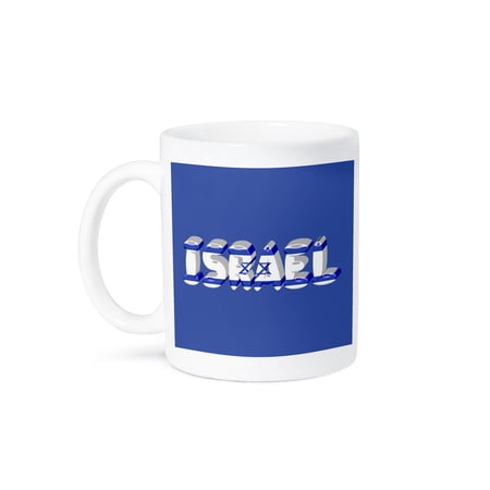 3dRose, Flag of Israel Star of David 3D Word, 11oz Mug
