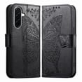 thumbnail image 2 of Butterfly Embossed Wallet Case for Samsung Galaxy A37 5G, PU Leather Flip Cover with Card Holder, Kickstand & Lanyard, Shockproof,,Black,For Galaxy A37 5G, 2 of 8
