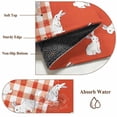 thumbnail image 6 of Japanese Rabbits Round Area Rug 5Ft Washable Circle Rugs for Living Room Bedroom, Vintage Orange Red Plaid Farmhouse Non-Slip Carpet Floor Mats Indoor Outdoor Carpet Runner Aesthetic Home Decor, 6 of 8