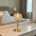 thumbnail image 6 of Handmade Crystal Metal Table Candlestick, Hollow Decorative Candlestick Ornament, Candle Holder Centerpiece for Home Office Dining, Elegant Tabletop Decor, Stylish Candlelight Accent, 6 of 6