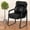 Black LeatherSoft, variant on Emma + Oliver Brown Microfiber Side Chair with Lumbar Support and Sled Base