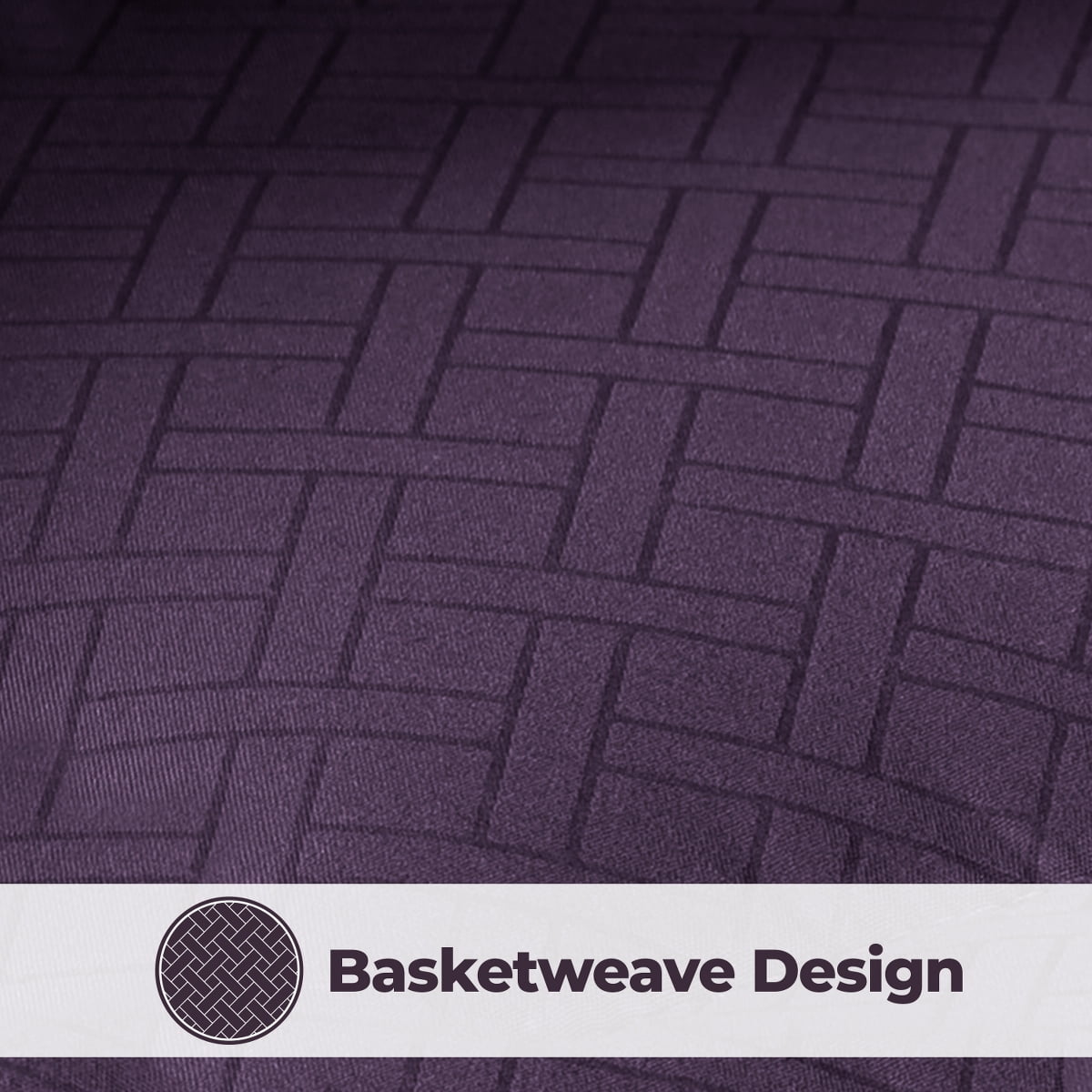 Superior Basketweave Plush Down Alternative Comforter, Full/Queen, Plum