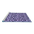 thumbnail image 2 of Ahgly Company Machine Washable Indoor Square Abstract Blue Modern Area Rugs, 7' Square, 2 of 4