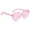 Pink, variant on Heart Shaped Sunglasses – 5.5" Rimless Valentine’s Day Heart Sunglasses for Women, Red Pink Colored Glasses, Fun Trendy Transparent Party Glasses, Valentine’s Day Decorations & Party Favors