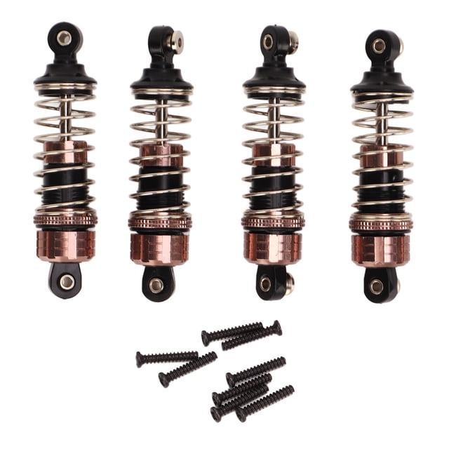 Amortiguador de aceite para coche RC, 4 piezas Amortiguador Aluminio Aleación de aluminio Choque para coche RC Amortiguador para coche RC Instalación sin esfuerzo
