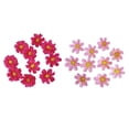 thumbnail image 1 of 20 margaritas artificiales de colores vivos para decoración floral DIY. Rosa rojo + rosa, 1 of 9