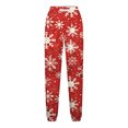 thumbnail image 5 of WXLWZYWL Women Merry Christmas Sweatpants Drawstring Jogger Snowflake Fun Print Elastic Waist Casual Trousers Warm Comfy Pants with Pockets, 5 of 5