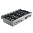 thumbnail image 1 of Ancona 48 in. Commercial Style Stainless Steel Slide-In Gas Cooktop, 1 of 7