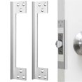 thumbnail image 2 of 2 Pcs Door Latch Guard Plate Outswing Angle Latch Protector Door Latch Cover Latch Shield L Shaped Security 11Inch, 2 of 5