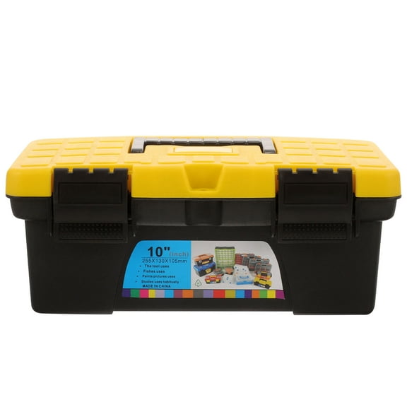 RENACLIPY Toolbox Organizer Tool Box Plastic Black for Household Tools 1Pack