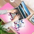 thumbnail image 6 of Extended Gaming Mouse Pad Large Mouse Pads Computer Keyboard Mouse Mat Rubber Base Stitched Edges Desk Pad Decor 35.4''''x15.7''''(Pink Butterflies), 6 of 6