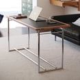 thumbnail image 3 of YINGYING Coffee Table, Retro Small Living Room Table, Rectangle Solid Wood   Center Table with Stainless Steel Frame Tea Table, 3 of 10