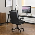 thumbnail image 3 of Ktaxon High Back Office Chair – Swivel Desk Chair with Wheels, Adjustable Height & Flip-Up Armrests, Cat Scratch Resistant Fabric Black, 3 of 7