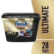 Finish Ultimate Dishwasher Pods, No Pre-Rinse Dishwasher Detergent Soap Tabs, Our Best Clean, 28 Count