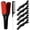 Red Black Comb, variant on Double Brush Boar Bristle Clamp Comb with Alligator Hair Clips, Pin Rat Tail Comb for Hairstyling (Orange)