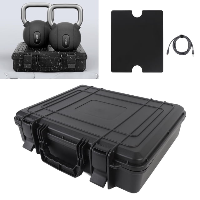 Satellite Hard Case, Large Capacity Dust Proof Foam Interior Satellite Travel Case Impact Resistant for Kickstand Pipe Adapter