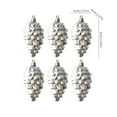 thumbnail image 3 of Cevemin 6 Pack Silver Plastic Pine Cones Christmas Tree Decorations – Durable Holiday Ornaments, Party & Home Decor, Perfect Gift for Xmas, Birthdays (6 Pieces), 3 of 6