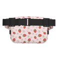 thumbnail image 3 of Zufioo Strawberry Floral Print Square Double Layer Waist Bag, Durable & Stylish Fanny Pack with Zippered Pockets and Adjustable Strap for Outdoor & Daily, 3 of 9