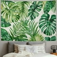 thumbnail image 2 of ONETECH Tapestry Wall Handing Green Leaf Tropical Leaves Monster a Strelitzia Palms Watercolor Wall Tapestry for Bedroom Living Room Dorm, 2 of 6