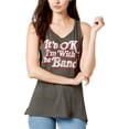 thumbnail image 1 of Prince Peter Womens It's Okay Tank Top, Grey, Medium, 1 of 2