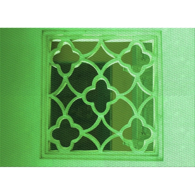 Ahgly Company Tapis Rectangulaire Lavable en Machine Vert Transitionnel, 8 Pieds x 10 Pieds