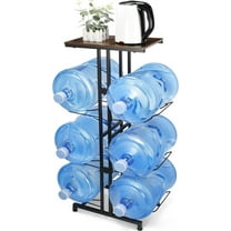 5 Gallon Water Jug Holder, Heavy Duty Water Jug Stand with Storage Shelves, 3-Tier Foldable 5 Gallon Water Bottle Holder Water Cooler Jug Rack for Kitchen Living Room Office Gym(Only Shelf)