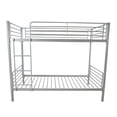 thumbnail image 4 of Ktaxon Twin Over Twin Metal Bunk Bed with Ladder, 13-Inch Guardrails, No Box Spring Needed, Space-Saving, Gray, 4 of 9
