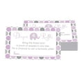 thumbnail image 1 of Purple Elephant Diaper Raffle Tickets - 25 Pack - Fun Baby Shower Games for Girls - Diaper Raffle Invitation Insert Cards for Prizes, 1 of 4