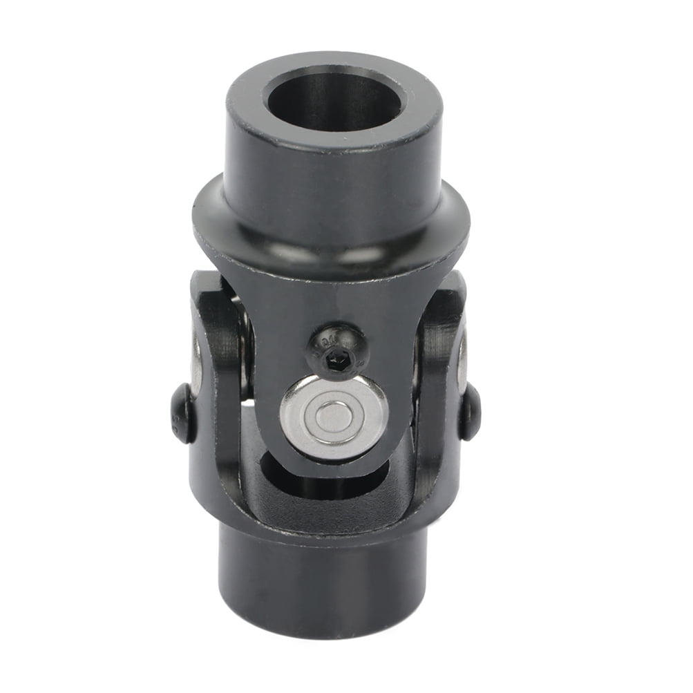 CCIYU Single Universal Steering Black Steel U-Joint 3/4" Smooth x 3/4" Smooth Round 35 Degree