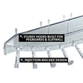 thumbnail image 4 of Ten Hook Necklace Bar for Pegboard or Slatwall. Overall Measurements: 16"W x 6.25"D, 4-Pack, 4 of 7
