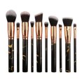 thumbnail image 1 of Juego de 10 pinceles de maquillaje para polvos, sombras de ojos y pestañas, de mármol Glamour, 1 of 5