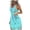Mint Green, variant on Womens Plus Size Knit Crochet Swimsuit Cover-Up, Solid Sleeveless V-Neck Beach Dress with Side Slit & Hollow-Out Design