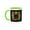 Green/White, variant on 3drose, Image of Art Nouveau Peacocks- Monogram Letter M- Not Foil Embossed, 15oz Two-tone Green Mug