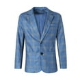thumbnail image 3 of Mens Blazer Plaid Wool Suit Coats Lapel Long Sleeve Button Suit Business Casual and Formal Suit Jacket, 3 of 9