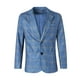 Faithtur Men's Blazer Plaid/Plain Color Lapel Long Sleeve Button Suit Coat - image 2 of 8