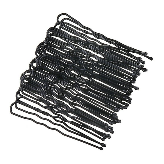 Head Bands Stretch Clip Waved U-shaped Pin 100pc Hairpins size Hair Barrette Salon Black Accessory Hair Pins 6cm