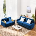 thumbnail image 5 of 56.3'' Velvet Round Arm Loveseat, Couch with Solid Wood Frame, for Guest Room, Teenager's Room, and Small Apartment,33.1'' H x 56.3'' W x 31.1'' D, 5 of 5