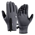 thumbnail image 2 of Guantes de nieve a prueba ajustables con cremallera Forro térmico Gris m Sunnimix Guantes de snowboard, 2 of 8