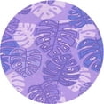 thumbnail image 1 of Ahgly Tapis Rond Lavable en Machine Intérieur Transitionnel Aztech Violet, 3 Pieds Rond, 1 of 7