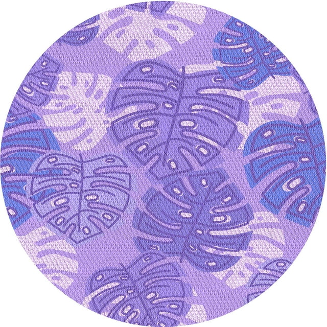 Ahgly Company Machine Washable Indoor Square Transitional Aztech Purple Area Rugs, 3' Square