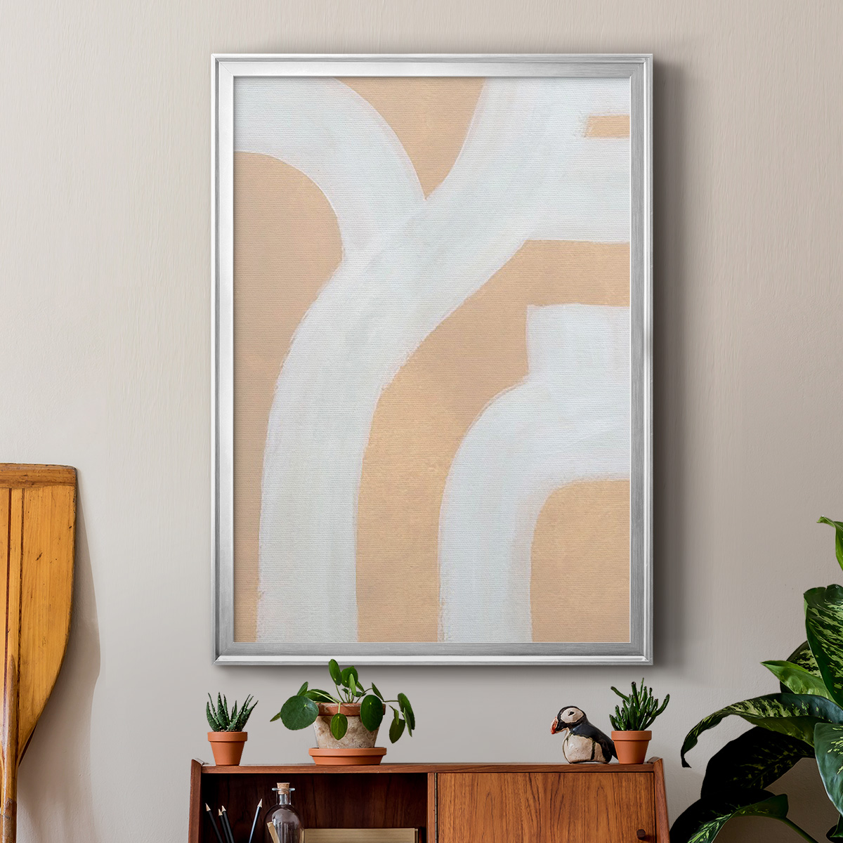 Neutral Winding Paths I Premium Framed Print, in Gold, Black, or Silver - Ready to Hang