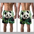 thumbnail image 3 of luoweisi Men's Beach Shorts Quick Dry Swim Trunks with Mesh Lining Panda S, 3 of 5