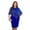 Blue, variant on ZenCart Women's Sleeveless Cape Dress with Sequin Overlay Oversized Sequin Bodycon Pencil Dress Ladies Evening Midi Dress