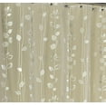 Excell Gray Ivy Pattern Clear Peva Shower Curtain Silver