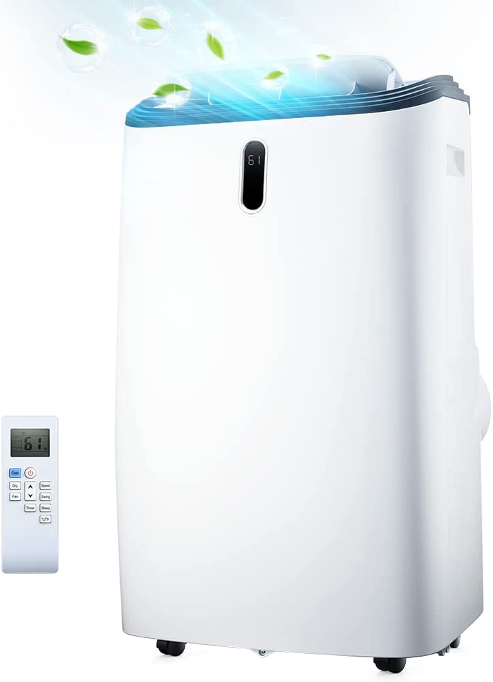 Kismile 14000 BTU ASHRAE Portable Air Conditioner, Portable AC Cools to