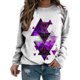 thumbnail image 1 of Camisas informales de manga larga para mujer, sudadera de cuello redondo con estampado de rombos geométricos, jersey de cuello redondo, Tops tipo túnica holgados Pompotops FGAJ1197, 1 of 6