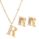 thumbnail image 1 of Juego Joyería Mujer, Collar Aretes Inicial Letras LuckyLy, Acero Inoxidable Baño de Oro 18k dorado UNITALLA, 1 of 6