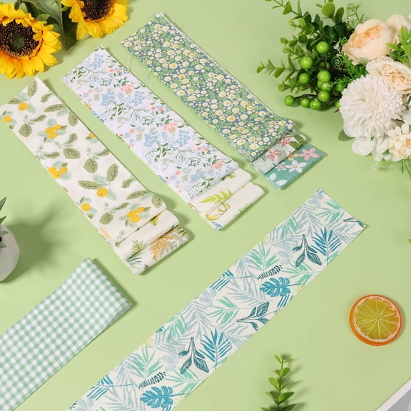 120Pcs Cotton Quilting Fabric Soft Colorful Printed Sewing Fabric Multipurpose Pre Cut Strips for DIY Handmade Crafting,6.5*50cm