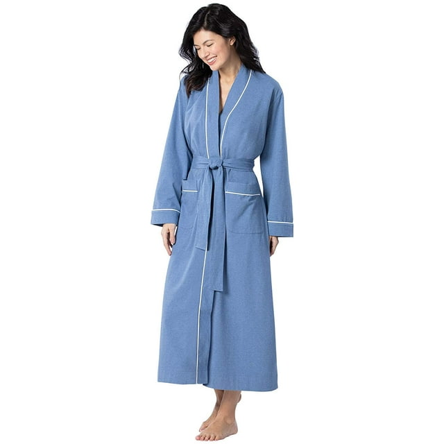 Long Women's Cotton Robes - Soft Robe Womens