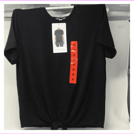 Calvin Klein Jeans Top Front Tie Knot M/Black